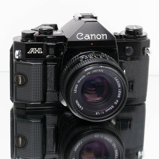 Canon A-1 w/ Canon FD 50mm 1.8 Lens