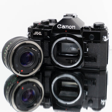 Canon A-1 w/ Canon FD 50mm 1.8 Lens