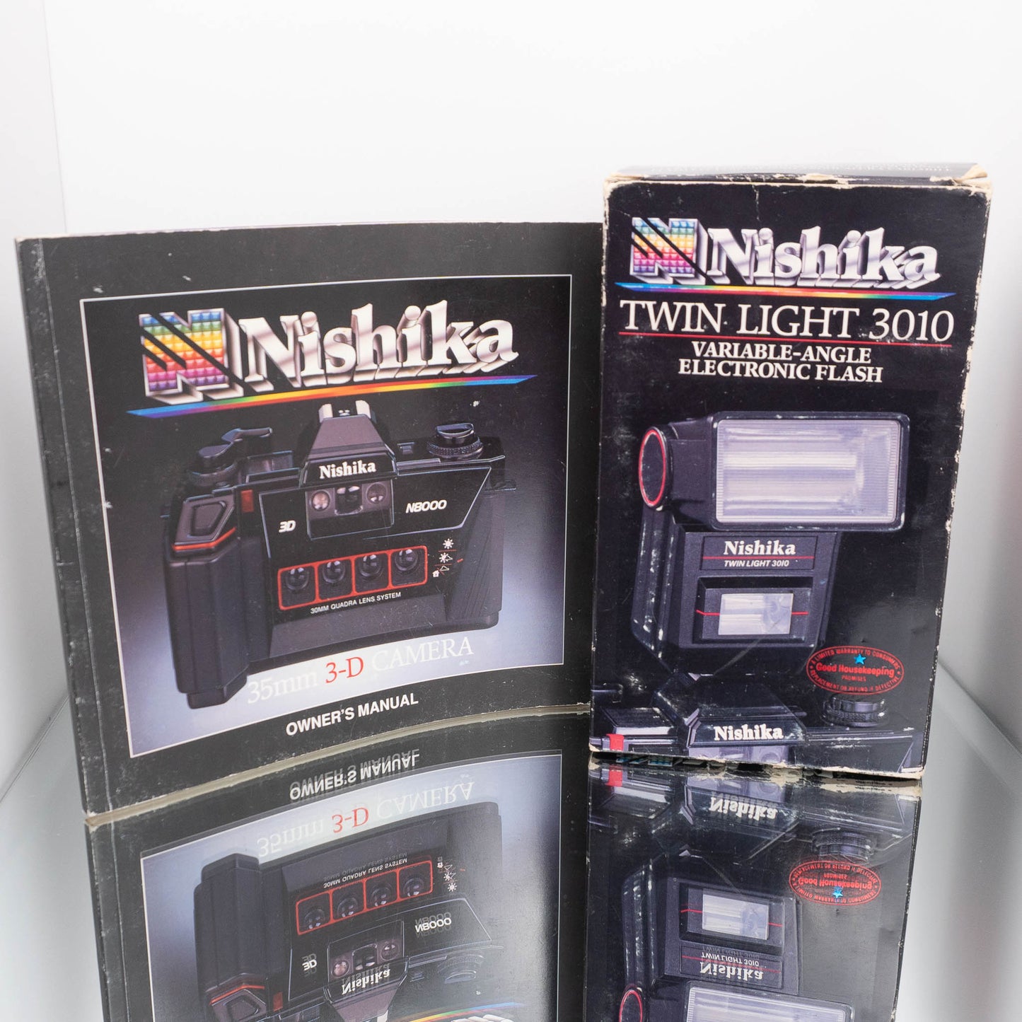 Nishika N8000 3D Camera with Case and Flash