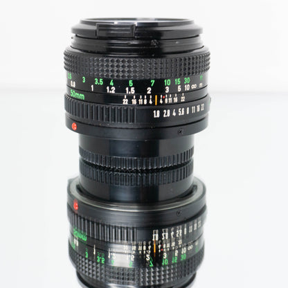 Canon 50mm f/1.8 w/ 1984 Olympic Cap