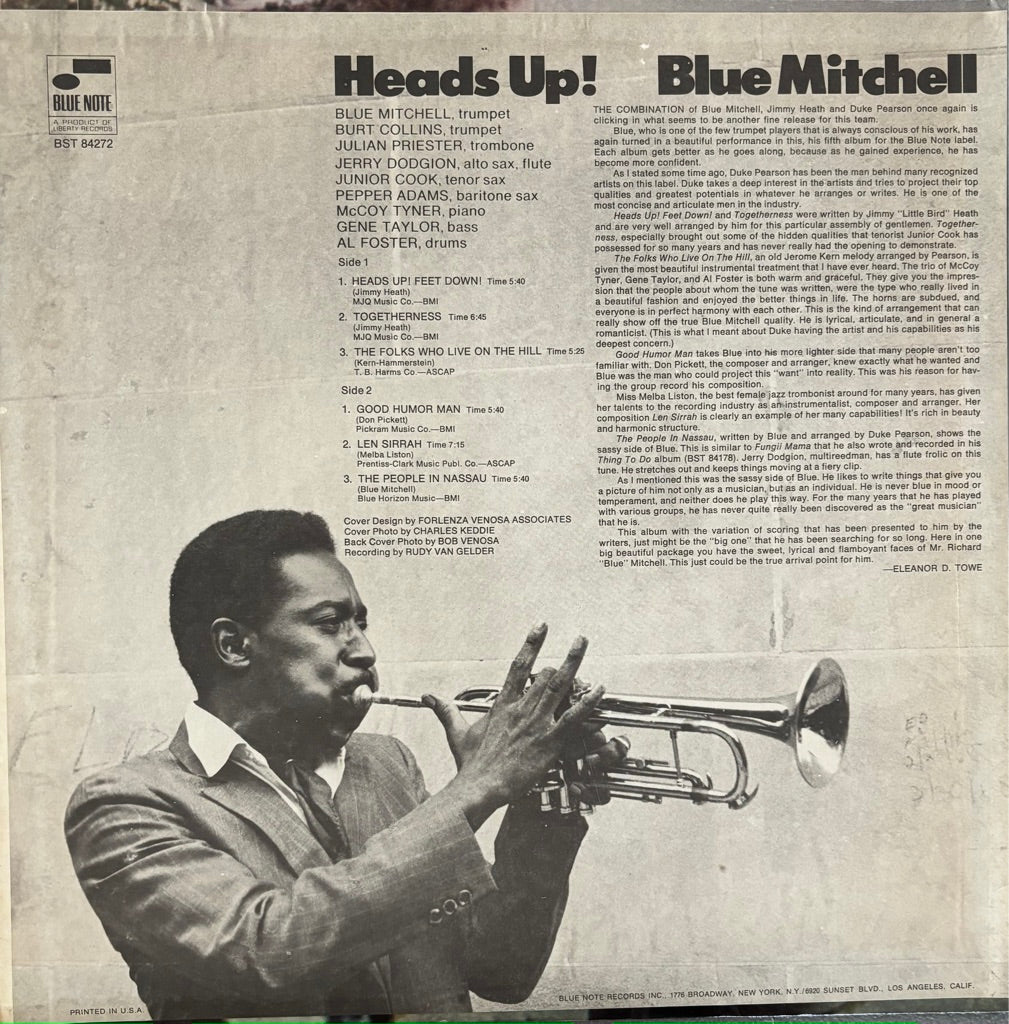 BLUE MITCHELL "HEADS UP!" LP