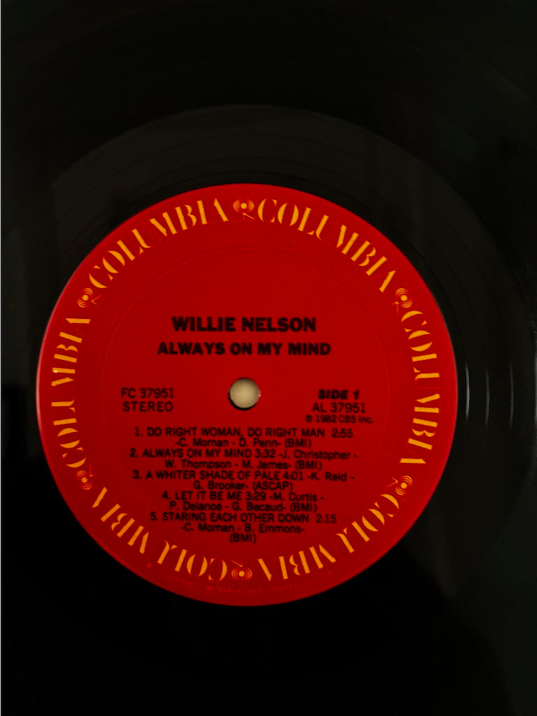 WILLIE NELSON "ALWAYS ON MY MIND" LP