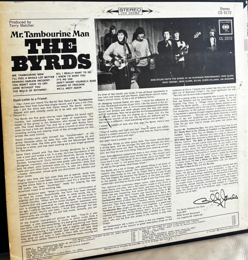 The Byrds "Mr. Tambourine Man" LP