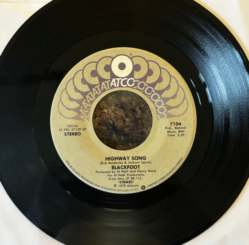 BLACKFOOT "HIGHWAY SONG" 45"