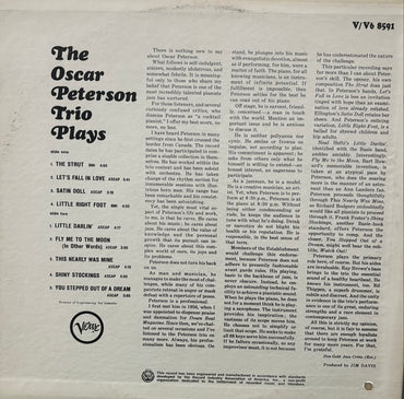 THE OSCAR PETERSON TRIO PLAYS