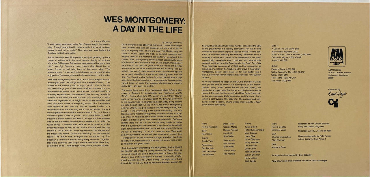 WES MONTGOMERY "A DAY IN THE LIFE" LP