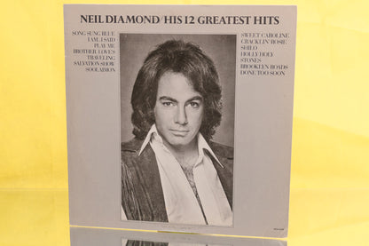 NEIL DIAMOND "HIS 12 GREATEST HITS" LP